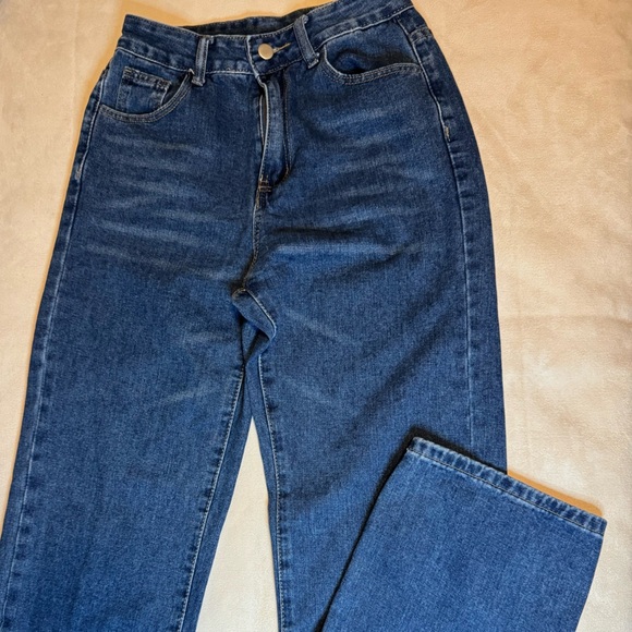 SHEIN Dark Blue Straight Leg Jeans - Picture 1 of 7